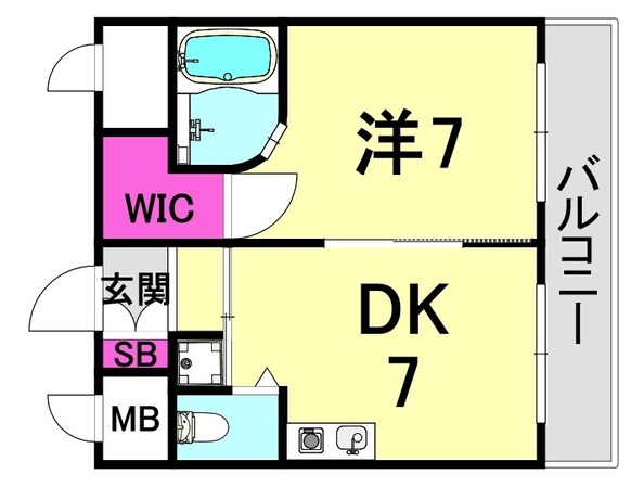 ピュアハウス甲子園の物件間取画像